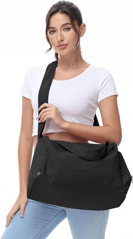 Small Gym Bag for Women with Shoes Compartment, Stylish Duffle Travel Bag for Plane, Lightweight Duffle Bag for Women & Men, Sport Gym Tote Bag with Wet Pocket for Yoga, Pilates, Swimming in Saudi Arabia