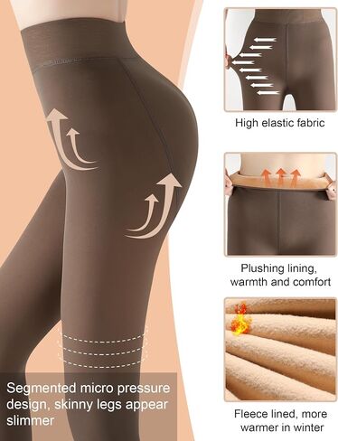 Fleece Lined Tights Women - Sheer Fleece Lined Tights for Women, Fleece Tights Fake Womens Tight Winter in Kuwait