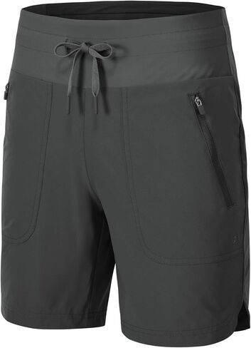 Rdruko Women's Swim Board Shorts with Liner 7" High Waisted UPF 50+ Beach Trunks Shorts in Saudi Arabia