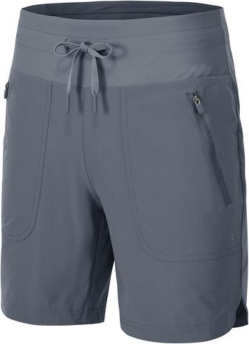Rdruko Women's Swim Board Shorts with Liner 7" High Waisted UPF 50+ Beach Trunks Shorts in Saudi Arabia
