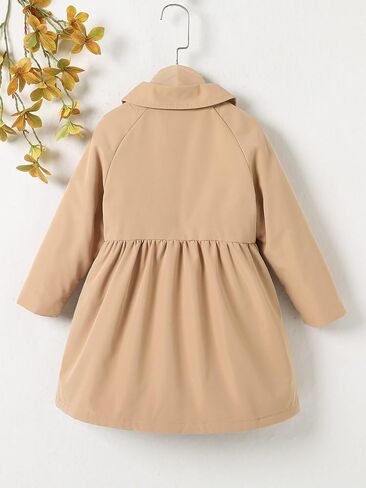 SOLY HUX Toddler Girl's Double Breasted Long Sleeve Trench Coat Teddy Lined Outerwear Winter Pea Coats in Saudi Arabia