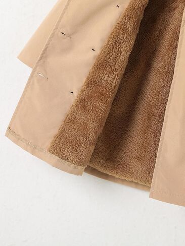 SOLY HUX Toddler Girl's Double Breasted Long Sleeve Trench Coat Teddy Lined Outerwear Winter Pea Coats in Saudi Arabia