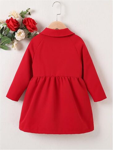 SOLY HUX Toddler Girl's Double Breasted Long Sleeve Trench Coat Teddy Lined Outerwear Winter Pea Coats in Saudi Arabia