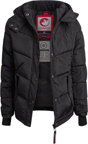 معطف الشتاء للفتيات من CANADA WEATHER GEAR - معطف سترة منتفخ ثقيل الوزن مبطن - سترة شتوية دافئة للفتيات (7-16) in Kuwait