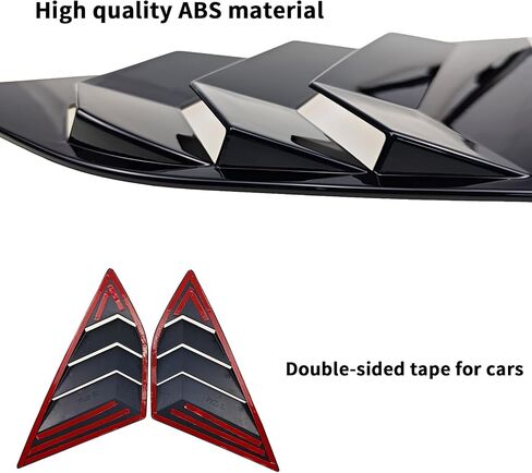 for Ford Focus ST RS MK3 SE Hatchback 2012-2018 Sporty Car Auto Exterior Rear Side Window Louvers Air Vent Scoop Shades Cover Glass Trim Blinds (Glossy Black) in Kuwait