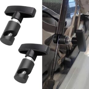 2 PCS Car Hood Support Rod Fixing Clamp, T-shaped Easy-grip Handle Trunk Gas Pressure Rod Alloy Anti-slip Tool, Threaded Rotation Installation Anti-clip Device, Universal for Cars (Red)