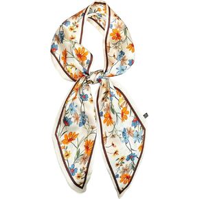 kcctoo 59" Mulberry Silk Like Head Scarf Women's Fashion Square Neck Satin Scarfs for Bag Hair Scarves Gift 59 * 5.9"