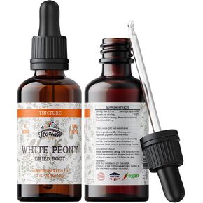 White Peony Tincture, Organic White Peony Extract (Paeonia Lactiflora) Root, Non-GMO in Cold-Pressed Organic Vegetable Glycerin 2 oz, 670 mg