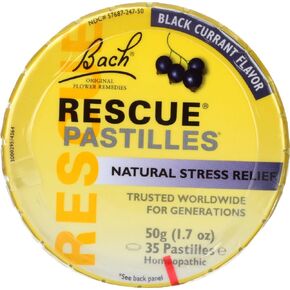 Bach Original Flower Remedies - Rescue Remedy Blackcurrant Pastilles 1.7oz