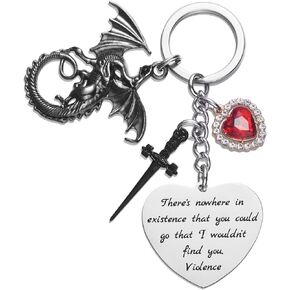 Melix Home 4th Merch Dragon Wing Keychain Book Lover Gifts For Fans Teen Girls Women Gift