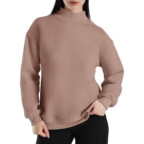 Womens Oversized Crew Neck Sweatshirt Turtleneck Pullover Long Sleeve Cute Hoodies Winter Clothes For Women Tops