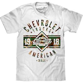 Tee Luv Men's Chevrolet Trucks 1918 Shirt - Chevy Camo Graphic Tee Shirt