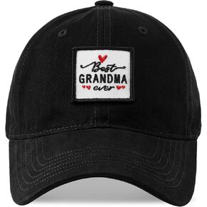 Gifts for Grandma, Grandma Gifts Christmas, Birthday Gift Adjustable Women's Baseball Cap Black