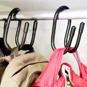 2 Pack Backpack Hanger for Closet, Strong Bag Hanger Purse Organizer Hooks, Large Closet Hooks for Hanging Handbags,Belts,Hat,Laptop Backpack,Jeans,Travel Bag - Hold Up 20 Lbs