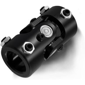 1" Round x 1" Rround Chrome Steering Universal Joint Single U Joint Shaft,Total Length: 83mm (3-1/4")