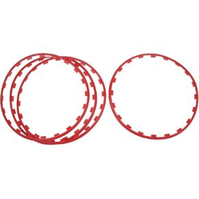 4Pcs Wheel Rim Ring Stylish Sturdy Wheel Edges Trim Protector Ring for 19 Inch Wheels Replacement for Tesla 2021-2023(Red)