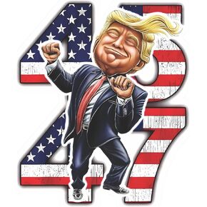 Trump Stickers (Large 6in), Trump Bumper Stickers, 45 47 Trump Car Decal, Trump Stickers 2024, Waterproof Sticker, Trump Stickers for Cars, Trump Sticker Funny, Trump Decal, Trump Dance.