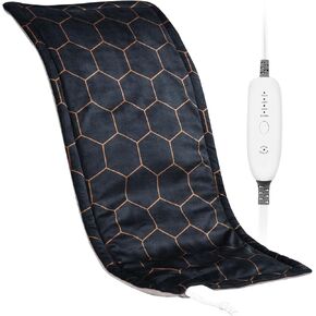 VEVOR Weighted Heating Pad, 17" x 33" Electric Heat Pad for Pain Relief, 6.8 lbs Electric Heating Pad with 4 Temperature Settings, 2-Hour Auto-Off, Weighted Heated Pad for Back Neck Shoulder Abdomen