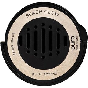 Pura and Becki Owens - Car Scent Refill for Pura Car Diffusers - Premium Fragrance for Smart Diffuser - Long Lasting, up to 30 Days of Scent - Beach Glow