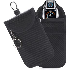 2 Pack Lightweight Faraday Key Fob Protector,Signal Blocking RFID Key Fob for Car - Deep Blue