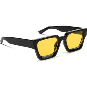 Trendy Square Sunglasses for Men Women Fashion Thick Rectangle Sun Glasses UV Protection Shades Designer Style