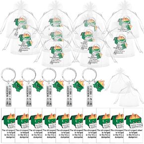 Christmas Positive Gifts Keychains with Card Bag Emotional Support Appreciation Gift for Coworker Employee Team