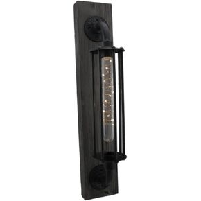 Deco 79 Metal Geometric Room Accent Lamp Battery Operated Table Lamp with Included Fixed LED Light, Lamp 4" x 6" x 20", Black