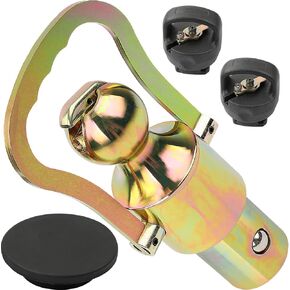 GNXA2062 Puck System Gooseneck Hitch Ball Kit, 2-5/16 Inch Gooseneck Ball & 2 Safety Chain Anchors, Fits Dodge RAM 2500/3500 Trucks, 30,000 lbs GTW / 7,500 lbs VTW 97002006
