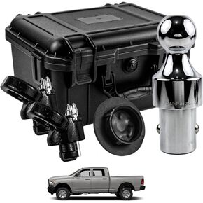 60638 Gooseneck Hitch Ball Puck System Gooseneck Hitch Kit with Box 38,000 lbs 2-5/16-In Ball Compatible with 2013-2023 Ram 2500 3500