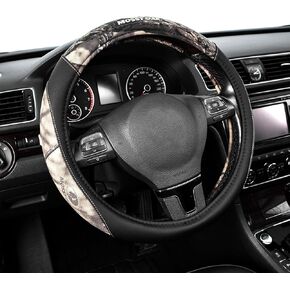 Mossy Oak Full Camo Steering Wheel Cover - Made from Premium Cotton Twill, Universal Fit for 14 1/2 to 15 inches - Official Licensed Product