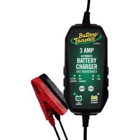 Battery Tender 3 AMP Battery Charger and Maintainer - Automotive Switchable 12V or 6V Smart Fully Automatic for Cars SUVs and Trucks - Lead Acid & Lithium Battery Charger - 022-0202-COS