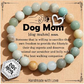 TONY & SANDY Dog Mom Gifts for Women - Dog Mom Bracelets for Women - Unique Birthday Mothers Day Christmas Gifts for Dog Lover - Small Gifts for New Puppy Owners - Fur Mama Presents