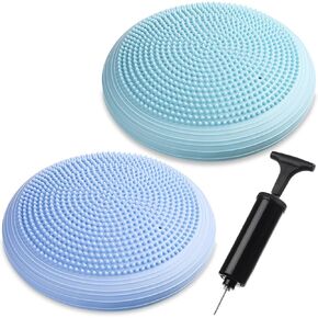 Libima 2 Pcs Wobble Cushion with Inflation Pump Wiggle Seat for Sensory Kids Flexible Sensory Seating Balance Disc for Classroom Elementary Office Home Kids Toddlers Adults Exercise