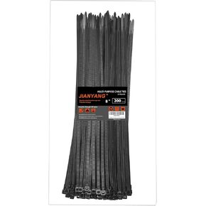 Long Zip Ties Heavy Duty 24 inch，500 LBS Tensile Strength With Double Sided Toothed Super Durable Cable Ties ，Extra Large Wire Ties Adjustable Nylon Tie Wraps for Indoor Outdoor （10 Pack Black）