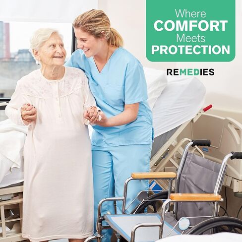 Remedies - Bed Pads Disposable Adults, Seniors, Kids & Puppy Pads - 23" x 36" - Large Disposable Underpads - 50 Count, Incontinence Underpads for Beds & Furniture, Dog Pee Pads, Dogs Chucks Pads in Saudi Arabia