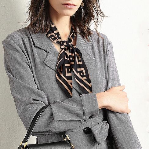 EXTREE 100% Pure Mulberry Silk Scarf Fashion Hair for Women Scarf Lightweight Square Neckerchief 27.5× 27.5 inches in Saudi Arabia