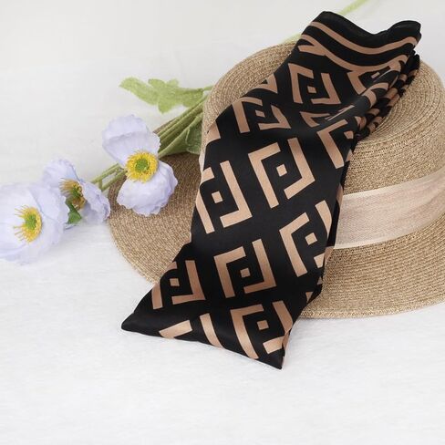 EXTREE 100% Pure Mulberry Silk Scarf Fashion Hair for Women Scarf Lightweight Square Neckerchief 27.5× 27.5 inches in Saudi Arabia
