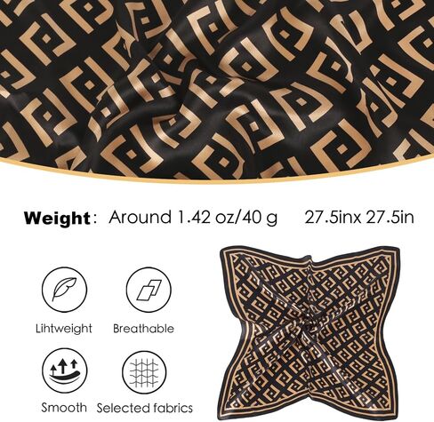 EXTREE 100% Pure Mulberry Silk Scarf Fashion Hair for Women Scarf Lightweight Square Neckerchief 27.5× 27.5 inches in Saudi Arabia