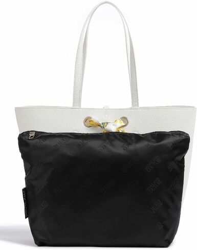 Versace Jeans Couture Shoulder Bag with Scarf Chain Print 75VA4BAD 003 Saffiano White Inner Bag - 32/40 x 31 x 13 cm, White in Saudi Arabia