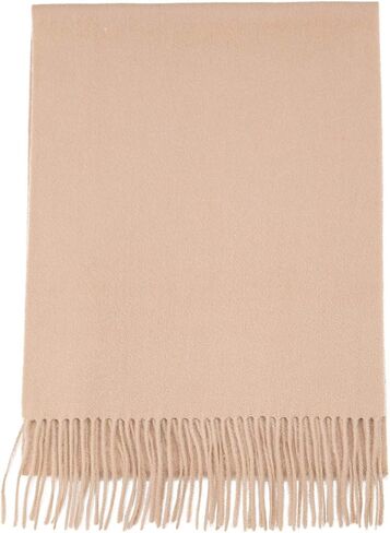 Cashmere Ultra-Fine Merino Wool and Cashmere Blend Woven Scarf -Luxe fabric-Lightweight- 72" x 12" in Kuwait