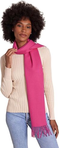 Cashmere Ultra-Fine Merino Wool and Cashmere Blend Woven Scarf -Luxe fabric-Lightweight- 72" x 12" in Kuwait