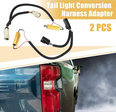 X AUTOHAUX 2 Pcs Tail Light Adapter for Chevrolet Silverado LTZ for GMC Sierra 2016 2018 LED Harness Wiring Connector in Saudi Arabia