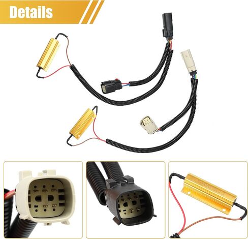 X AUTOHAUX 2 Pcs Tail Light Adapter for Chevrolet Silverado LTZ for GMC Sierra 2016 2018 LED Harness Wiring Connector in Saudi Arabia