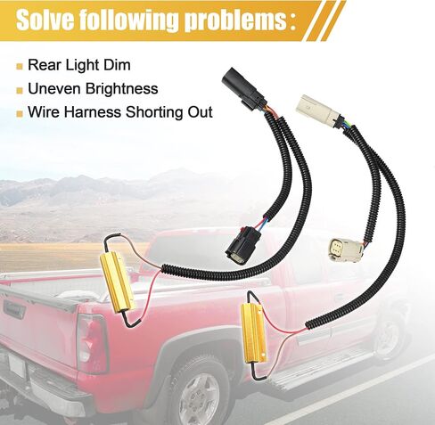 X AUTOHAUX 2 Pcs Tail Light Adapter for Chevrolet Silverado LTZ for GMC Sierra 2016 2018 LED Harness Wiring Connector in Saudi Arabia