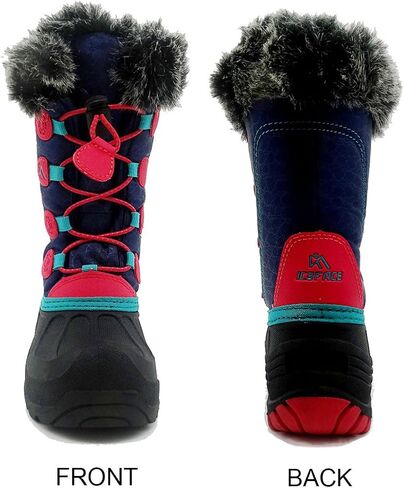 Snow Boots for Kids Waterproof Durable and Slip Resistant Winter Snow Boots for Boys and Girls with Insulated Fleece Lining Perfect for Snowy Adventures Ideal Snow Boots toddler to Keep Feet Warm and Dry in Saudi Arabia