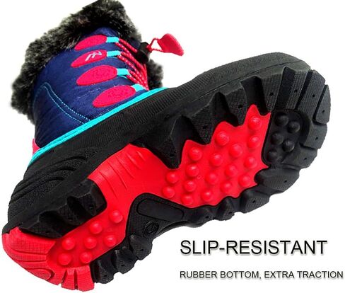 Snow Boots for Kids Waterproof Durable and Slip Resistant Winter Snow Boots for Boys and Girls with Insulated Fleece Lining Perfect for Snowy Adventures Ideal Snow Boots toddler to Keep Feet Warm and Dry in Saudi Arabia