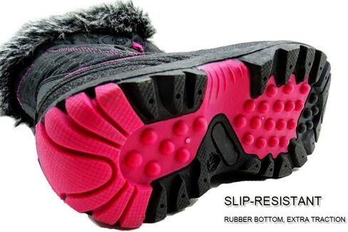 أحذية الثلوج للأطفال مقاومة للماء ومتينة ومقاومة للانزلاق أحذية الثلوج الشتوية للبنين والبنات مع بطانة صوف معزولة مثالية للمغامرات الثلجية، أحذية ثلج مثالية للأطفال الصغار للحفاظ على دفء وجفاف القدمين in Kuwait