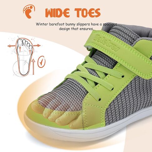 WateLves Toddler Little Kids Wide Barefoot Shoes Boys Girls Winter High Top Minimalist Sneakers Boots Walking Shoes for Indoor Outdoor | Naturally Splay | Flexible Fit in Kuwait