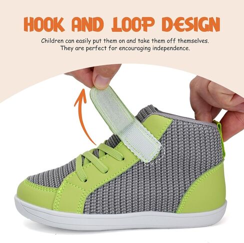 WateLves Toddler Little Kids Wide Barefoot Shoes Boys Girls Winter High Top Minimalist Sneakers Boots Walking Shoes for Indoor Outdoor | Naturally Splay | Flexible Fit in Kuwait