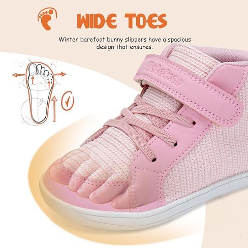 WateLves Toddler Little Kids Wide Barefoot Shoes Boys Girls Winter High Top Minimalist Sneakers Boots Walking Shoes for Indoor Outdoor | Naturally Splay | Flexible Fit in Kuwait